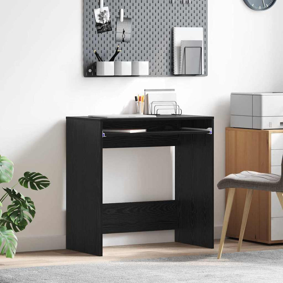 Bureau Zwart Eik 77,5x43x79 cm Geengineerd Hout