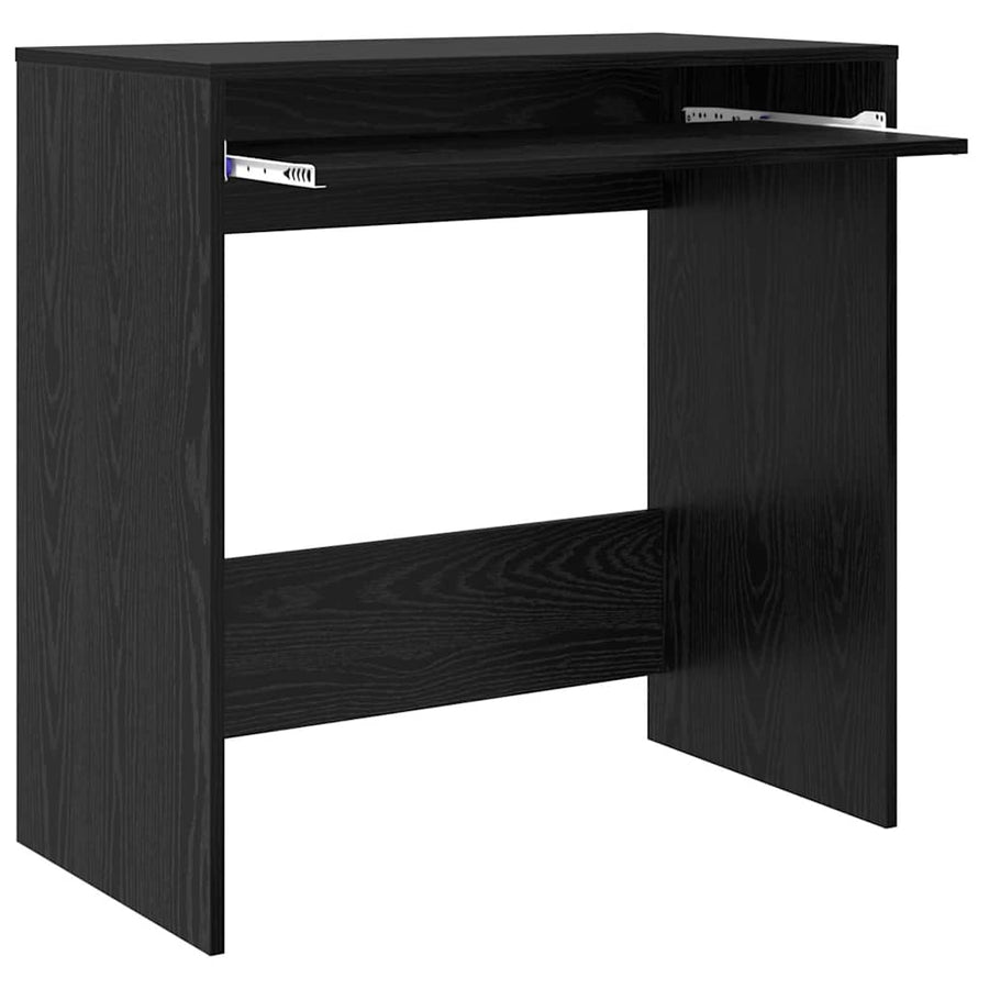 Bureau Zwart Eik 77,5x43x79 cm Geengineerd Hout