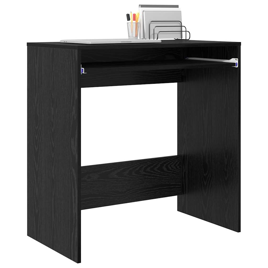 Bureau Zwart Eik 77,5x43x79 cm Geengineerd Hout