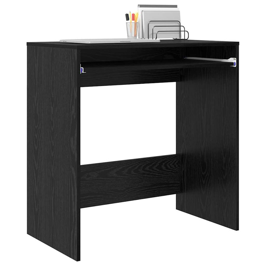 Bureau Zwart Eik 77,5x43x79 cm Geengineerd Hout