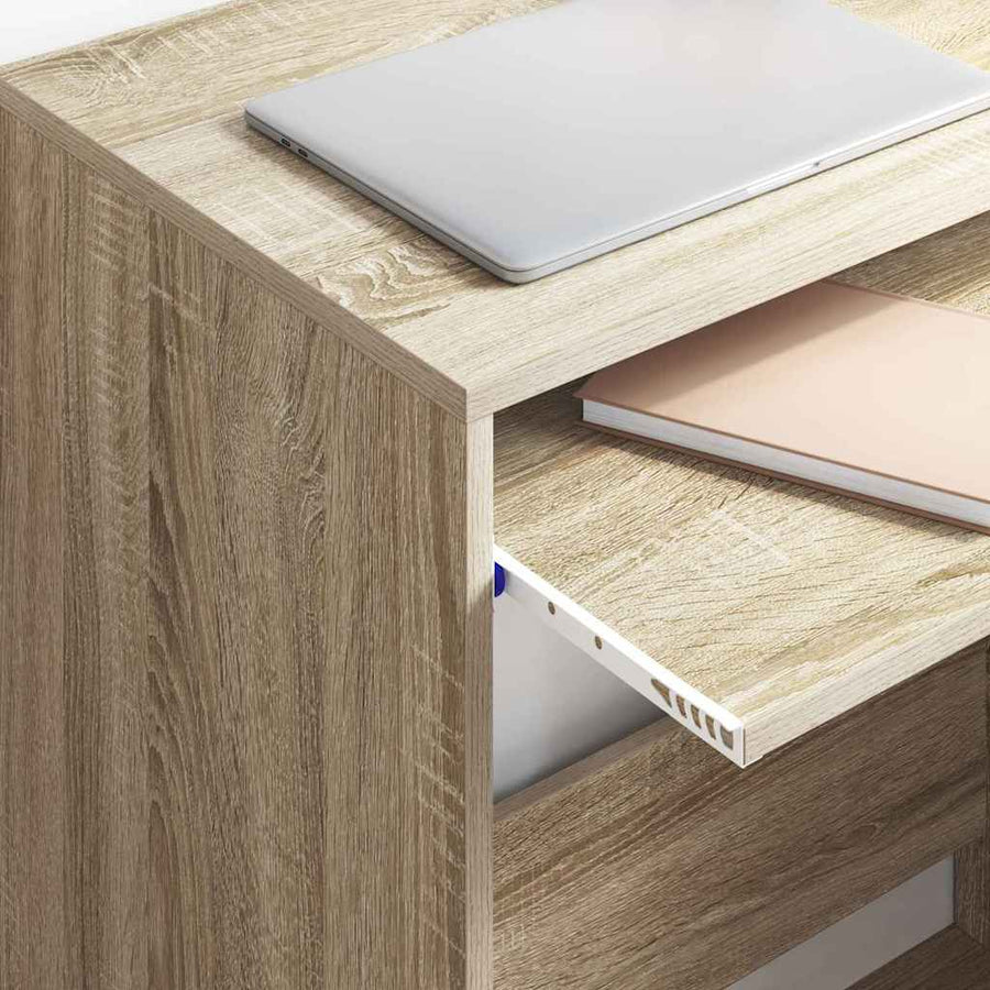 Bureau met lade Sonoma Eiken 77.5 x 43 x 79 cm Bewerkt hout