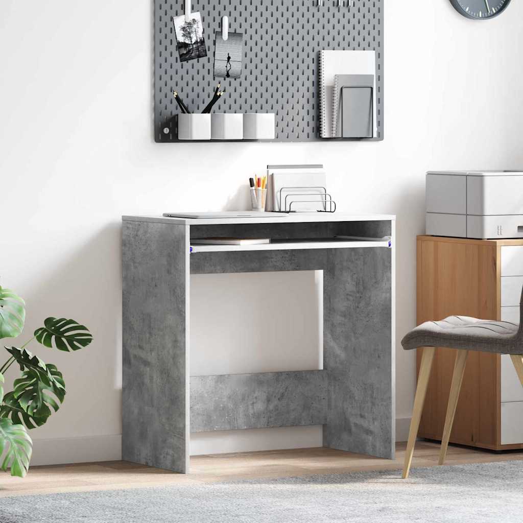 Bureau met lade Beton Grijs 77.5 x 43 x 79 cm Bewerkt hout