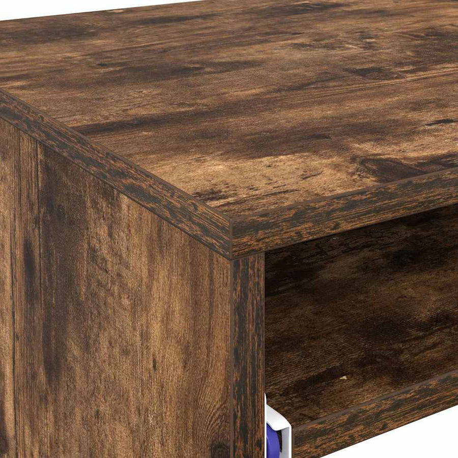 Bureau met lade Gerookt eiken 77.5 x 43 x 79 cm Bewerkt hout