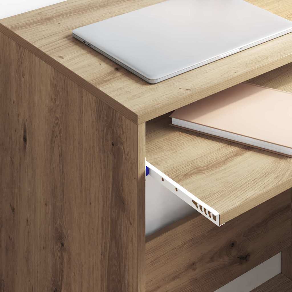 Bureau met lade Artisan Eiken 77.5 x 43 x 79 cm Bewerkt hout