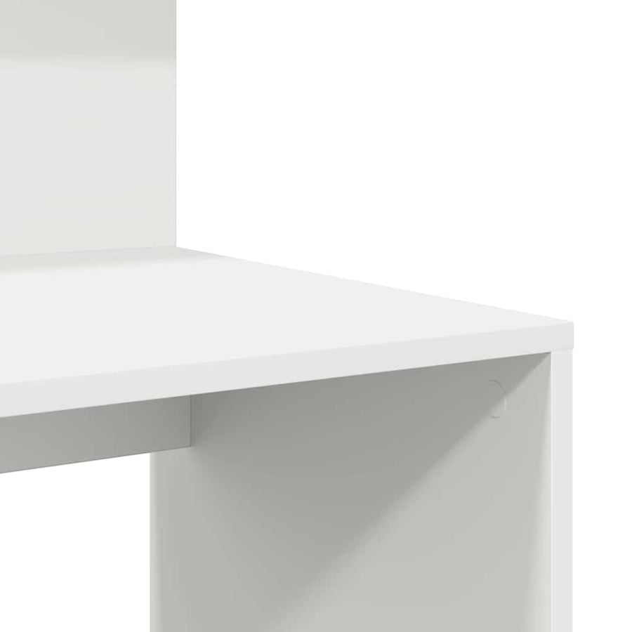 Bureau met plank met opslag Wit 90 x 48 x 101,5 cm Bewerkt hout