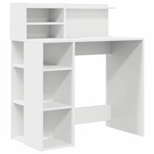 Bureau met plank met opslag Wit 90 x 48 x 101,5 cm Bewerkt hout