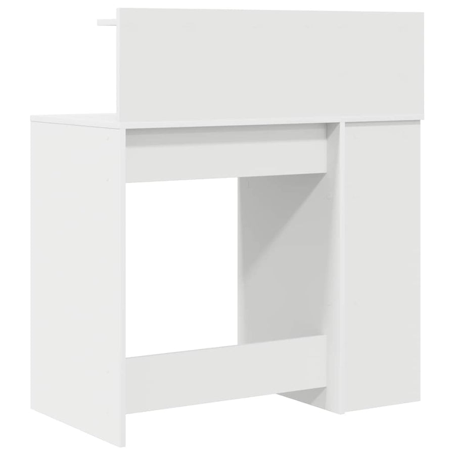Bureau met plank met opslag Wit 90 x 48 x 101,5 cm Bewerkt hout