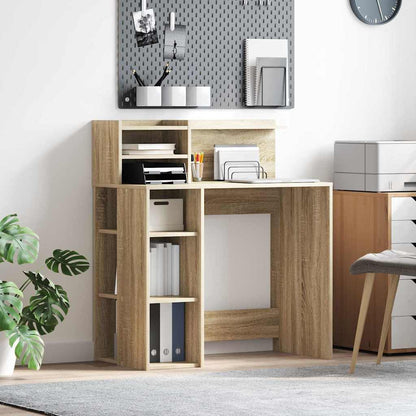 Bureau met plank Sonoma Eiken 90 x 48 x 101,5 cm Bewerkt hout