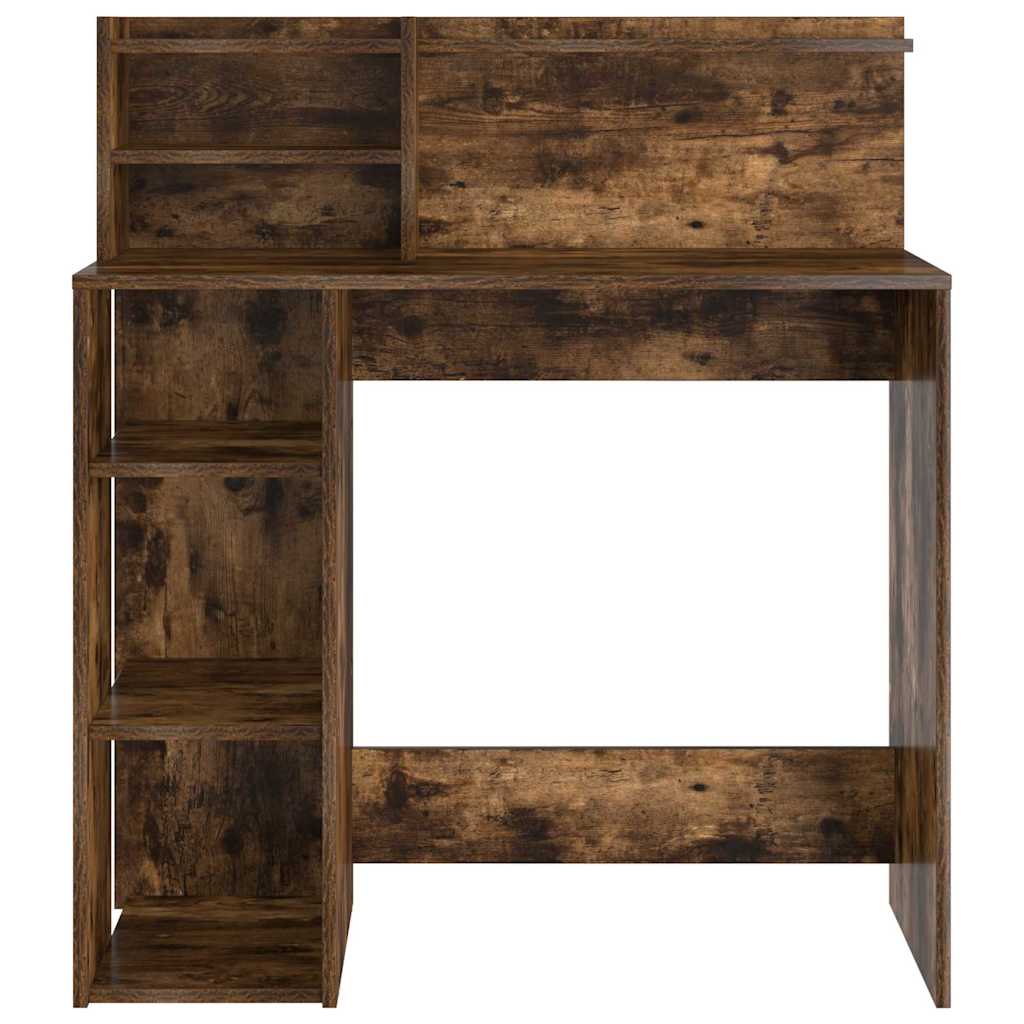 Bureau met plank Gerookt eiken 90 x 48 x 101,5 cm Bewerkt hout