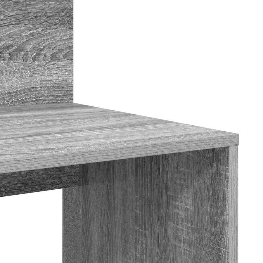 Bureau met plank Grijs Sonoma 90 x 48 x 101,5 cm Bewerkt hout