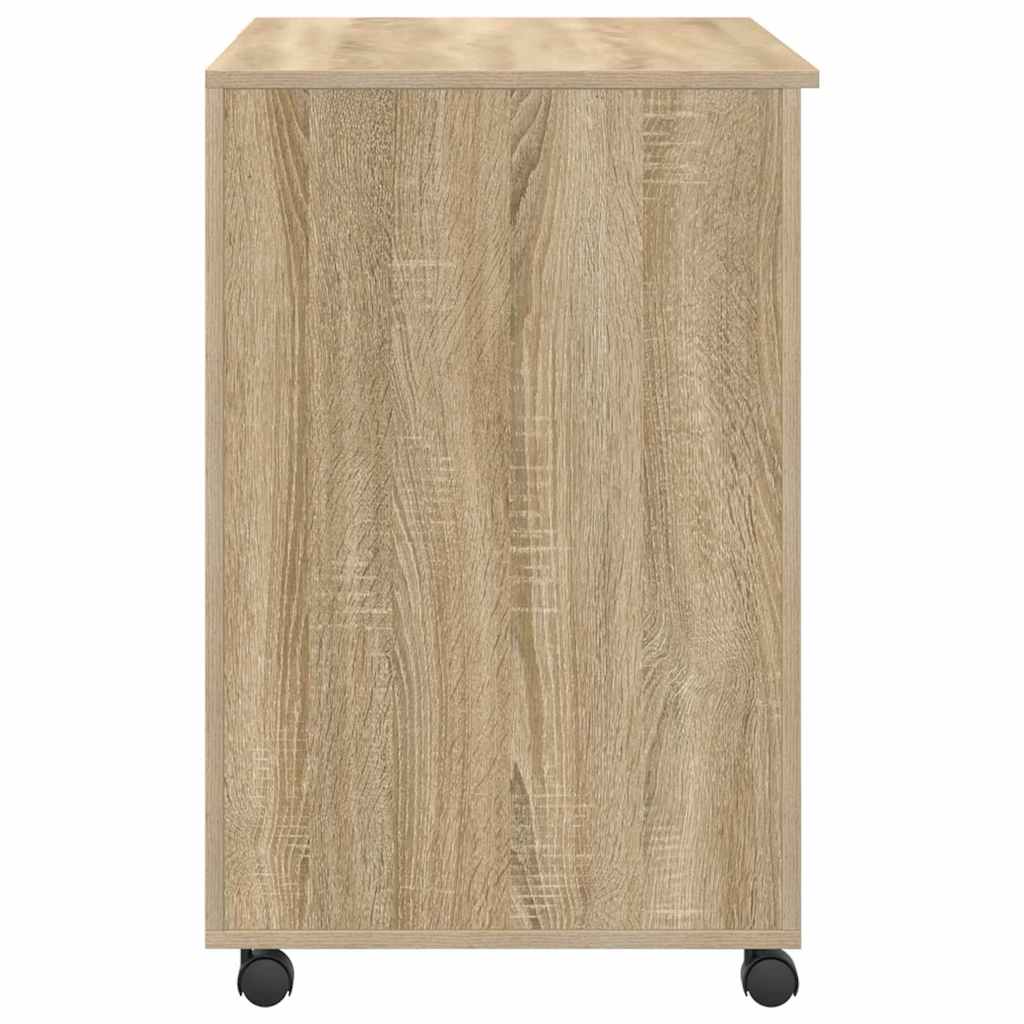 Bureau met Wielen Sonoma Eiken 91 x 50 x 77 cm Bewerkt hout
