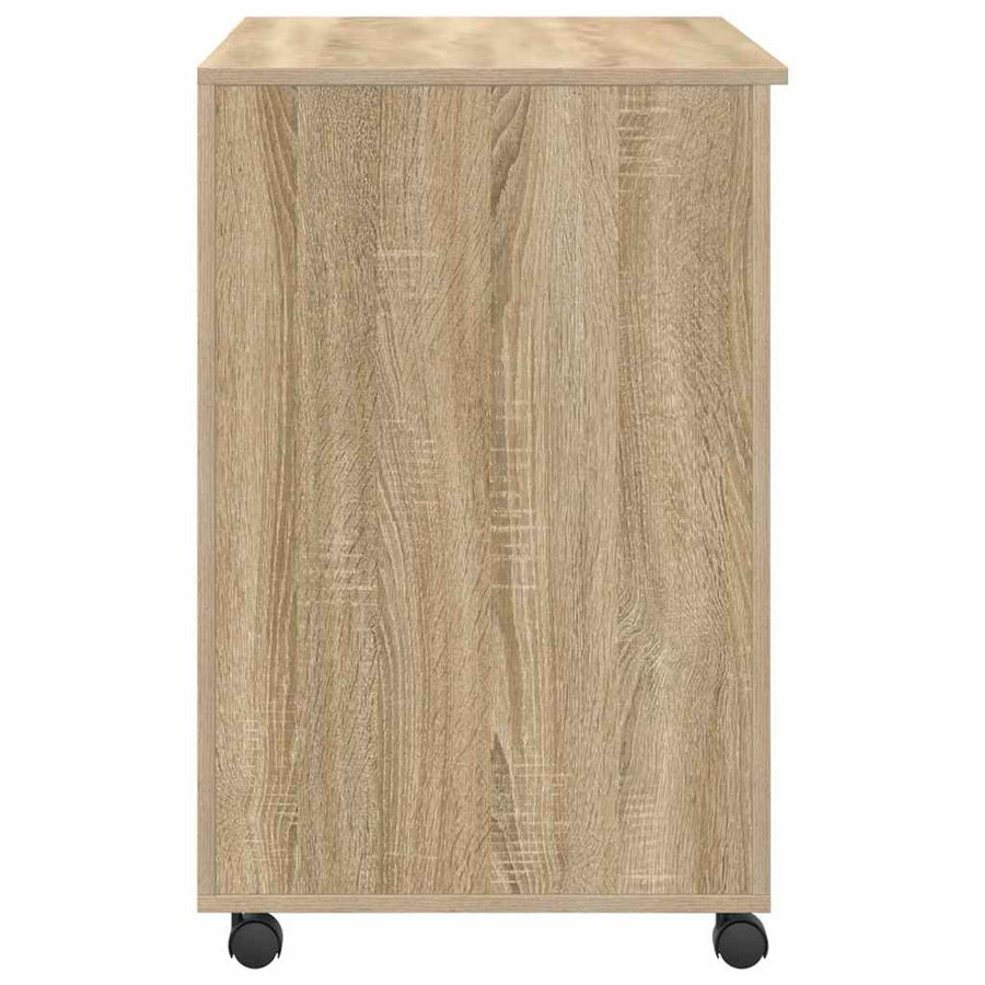 Bureau met Wielen Sonoma Eiken 91 x 50 x 77 cm Bewerkt hout