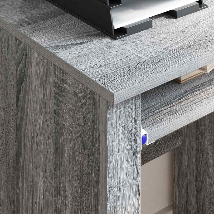 Bureau met Wielen Grijs Sonoma 91 x 50 x 77 cm Bewerkt hout