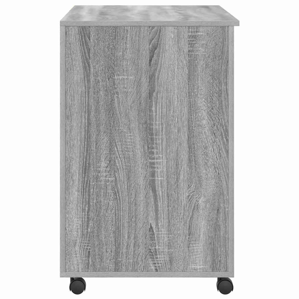 Bureau met Wielen Grijs Sonoma 91 x 50 x 77 cm Bewerkt hout