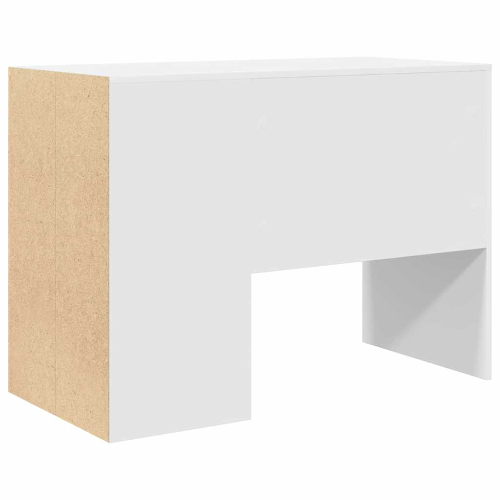 Bureau met plank met opslag Wit 102 x 50 x 75 cm Bewerkt hout