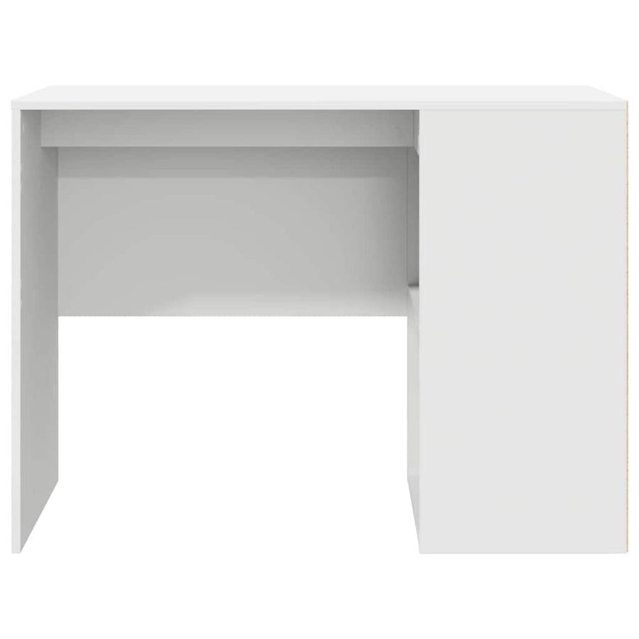 Bureau met plank met opslag Wit 102 x 50 x 75 cm Bewerkt hout