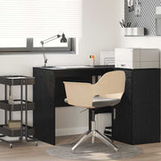 Bureau met plank 102x50x75 cm zwart eiken