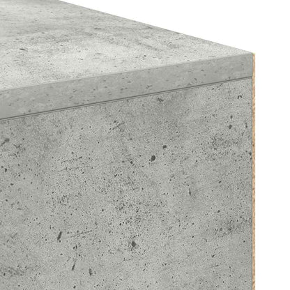 Bureau met plank Beton Grijs 102 x 50 x 75 cm Bewerkt hout
