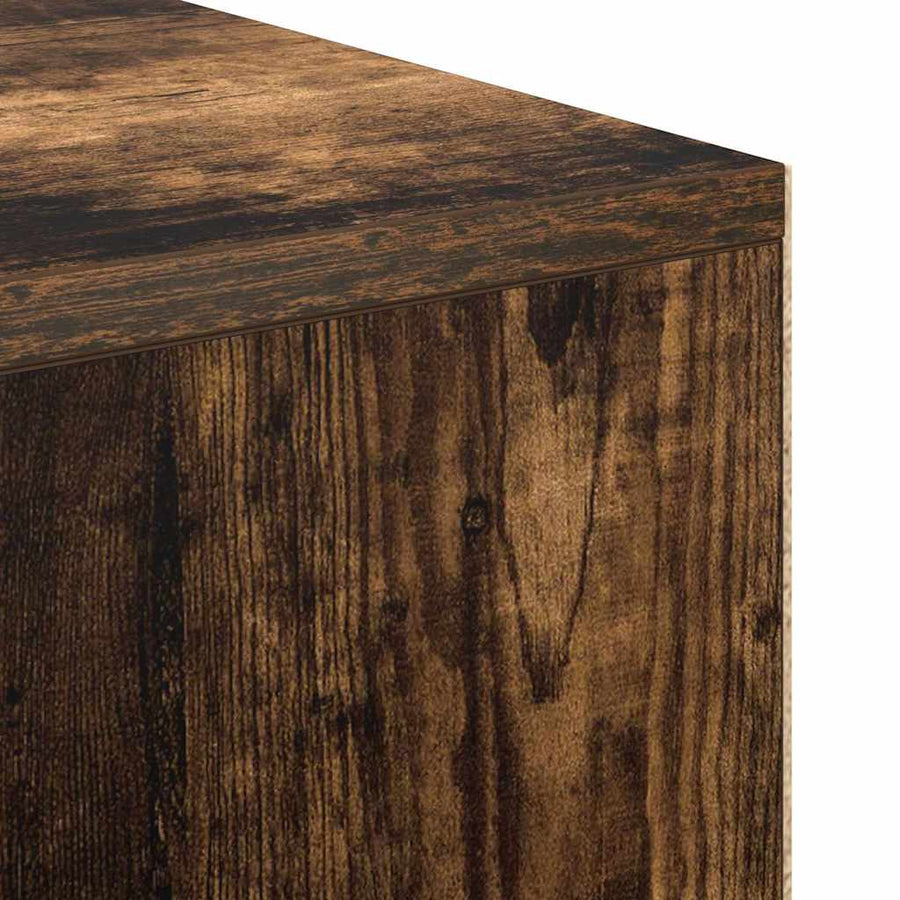 Bureau met plank Gerookt eiken 102 x 50 x 75 cm Bewerkt hout