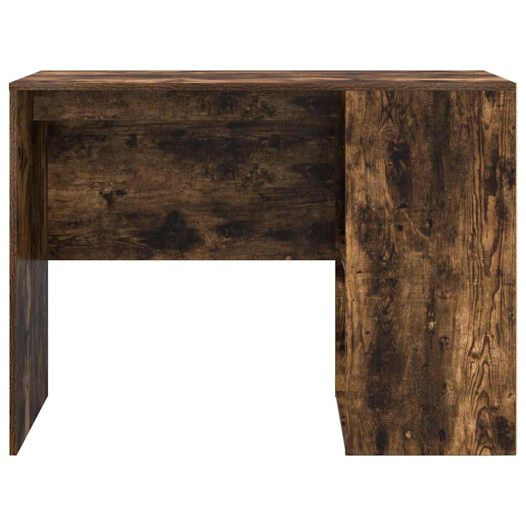 Bureau met plank Gerookt eiken 102 x 50 x 75 cm Bewerkt hout