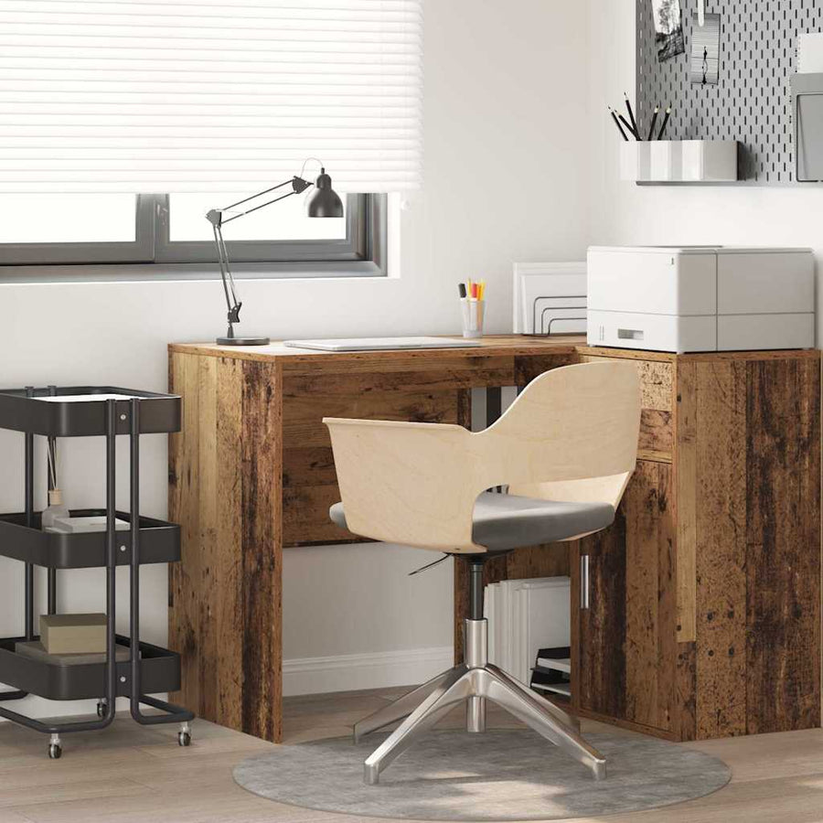 Bureau met plank Oud Hout 102 x 50 x 75 cm Bewerkt hout