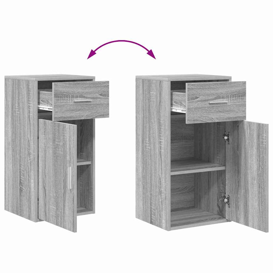 Sideboard Grijs Sonoma 38x34,5x75 cm Geëngineerd Hout