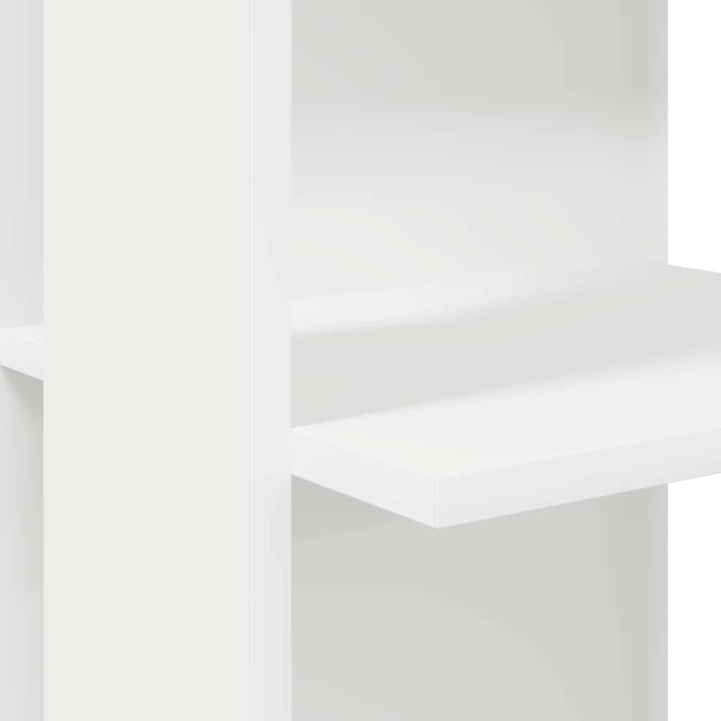 Hoekbureau met plank Wit 140 x 113,5 x 75 cm Bewerkt hout