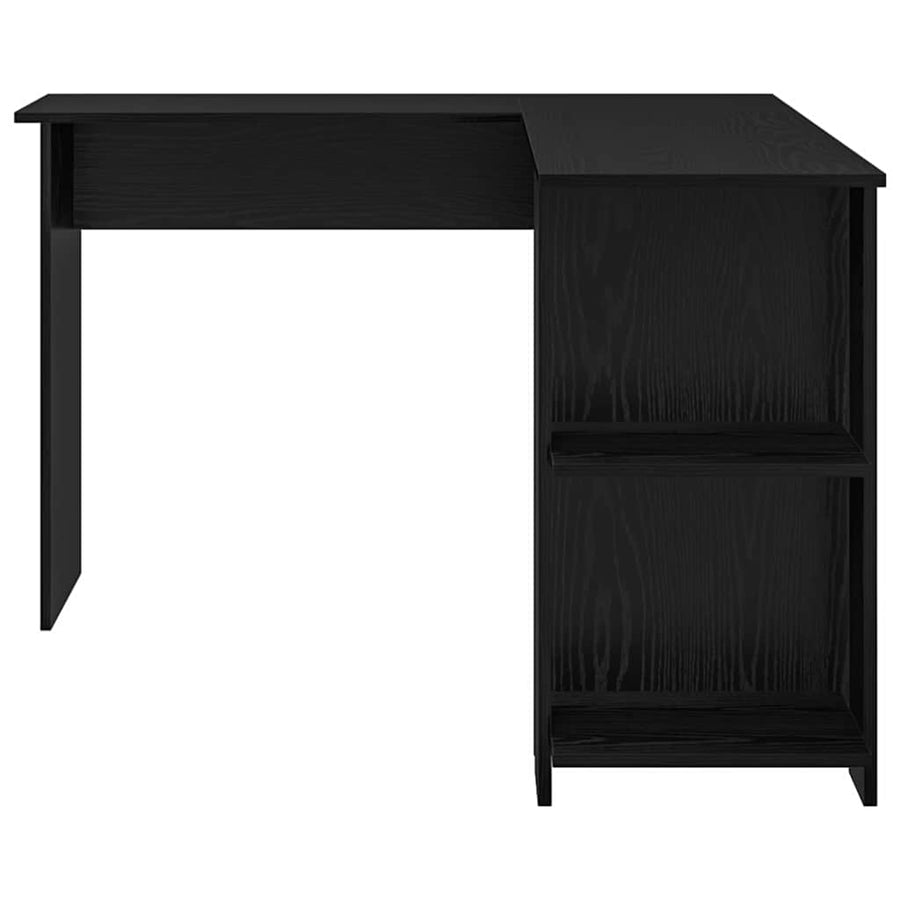 Hoekbureau Zwart Eiken 140 x 113,5 x 75 cm Bewerkt hout