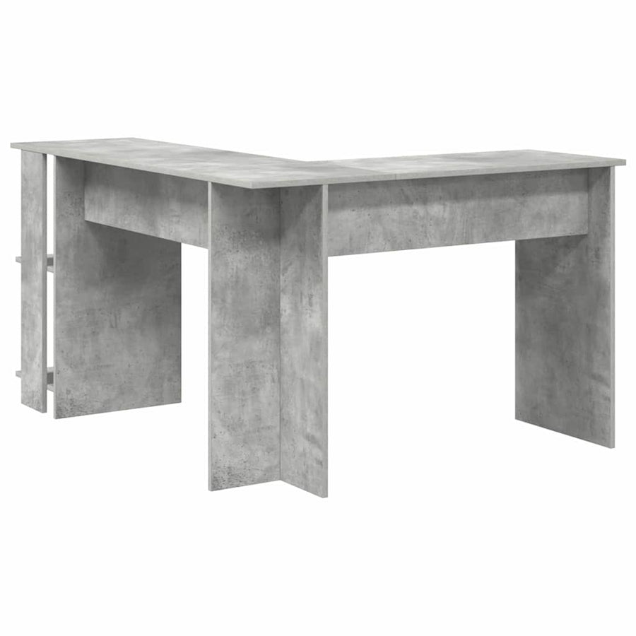 Hoekbureau Beton Grijs 140 x 113,5 x 75 cm Bewerkt hout
