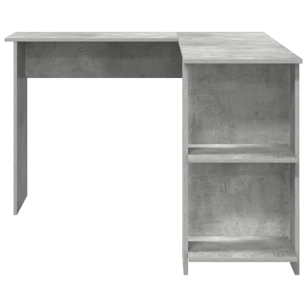 Hoekbureau Beton Grijs 140 x 113,5 x 75 cm Bewerkt hout