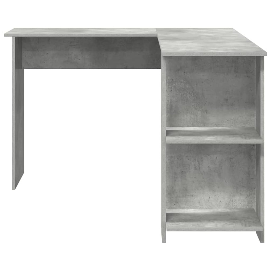 Hoekbureau Beton Grijs 140 x 113,5 x 75 cm Bewerkt hout