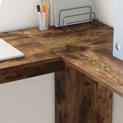 Hoekbureau Gerookt eiken 140 x 113,5 x 75 cm Bewerkt hout
