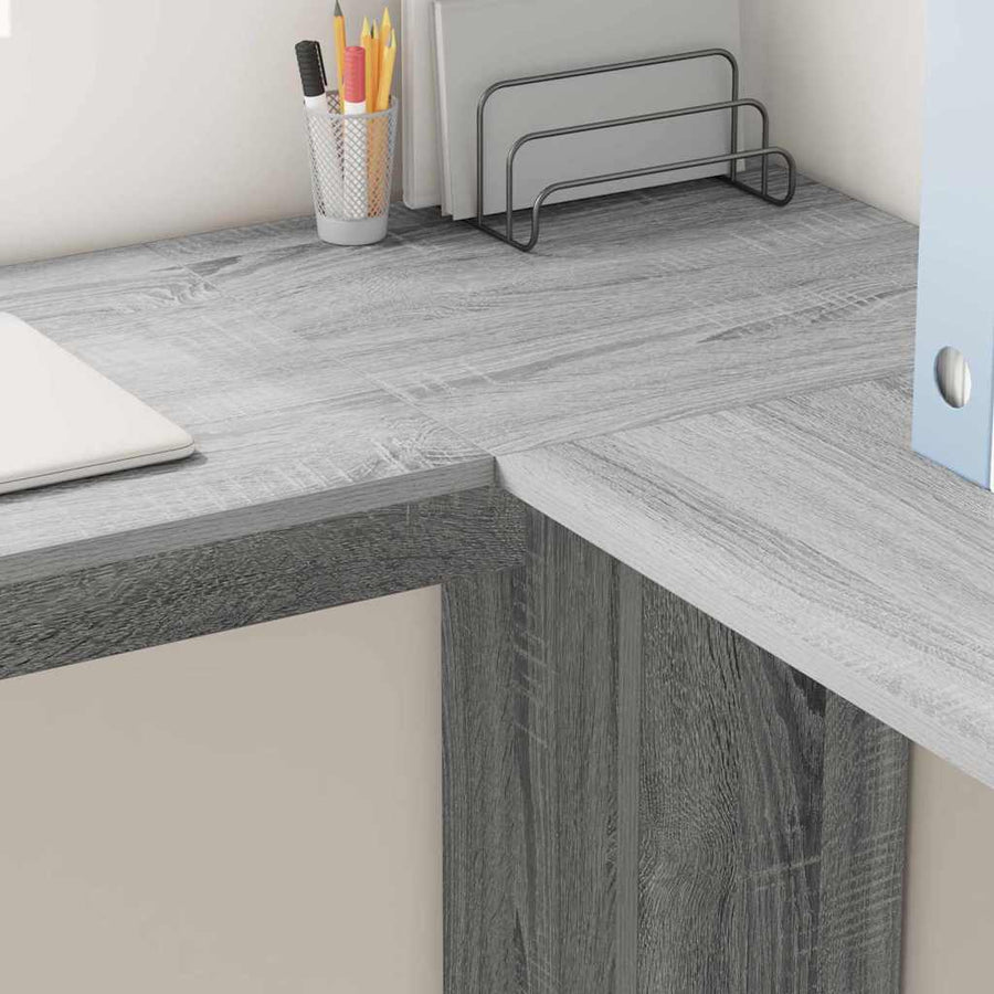 Hoekbureau Grijs Sonoma 140 x 113,5 x 75 cm Bewerkt hout