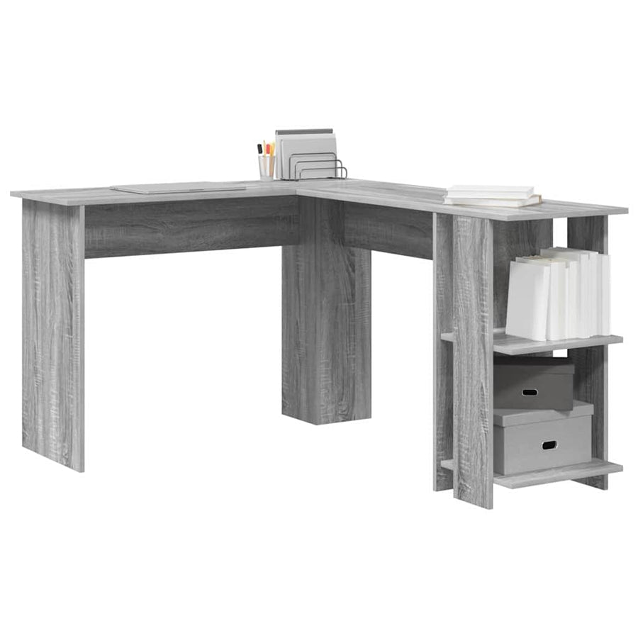 Hoekbureau Grijs Sonoma 140 x 113,5 x 75 cm Bewerkt hout
