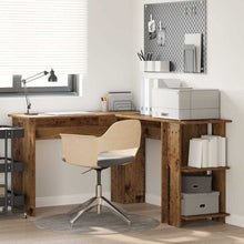 Hoekbureau met plank Oud Hout 140 x 113,5 x 75 cm Bewerkt hout