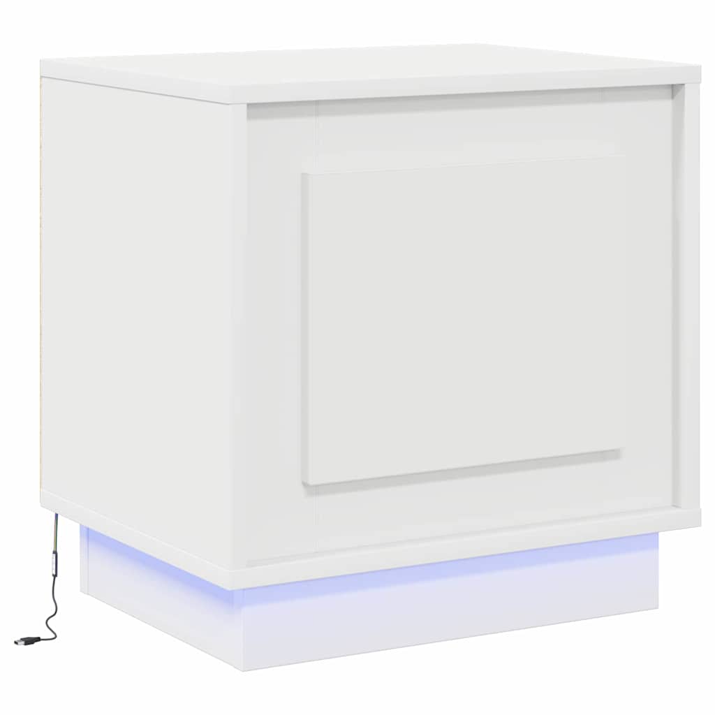 Nachtkastje 2 pcs Wit 44 x 34,5 x 45 cm Bewerkt hout