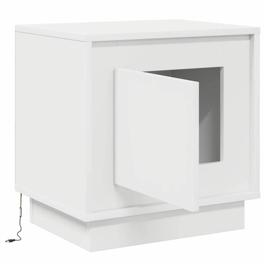 Nachtkastje 2 pcs Wit 44 x 34,5 x 45 cm Bewerkt hout