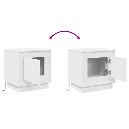 Nachtkastje 2 pcs Wit 44 x 34,5 x 45 cm Bewerkt hout