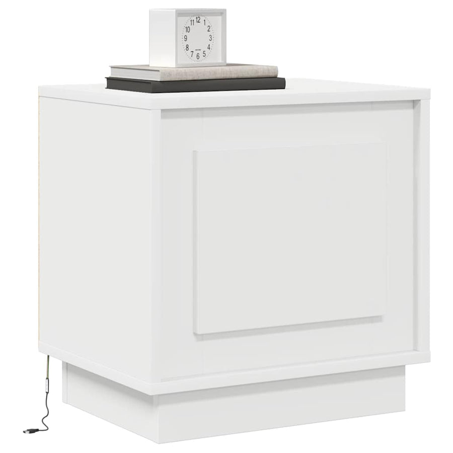 Nachtkastje 2 pcs Wit 44 x 34,5 x 45 cm Bewerkt hout