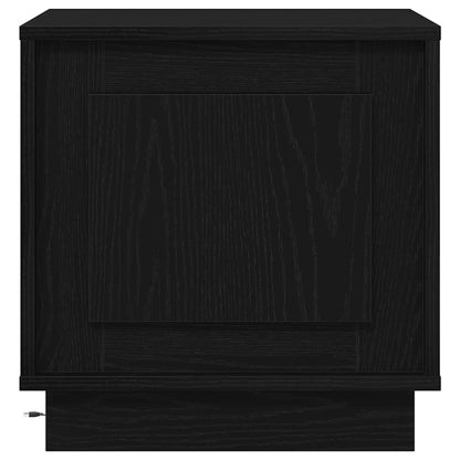 Nachtkastje Zwart 44 x 34,5 x 45 cm Bewerkt hout