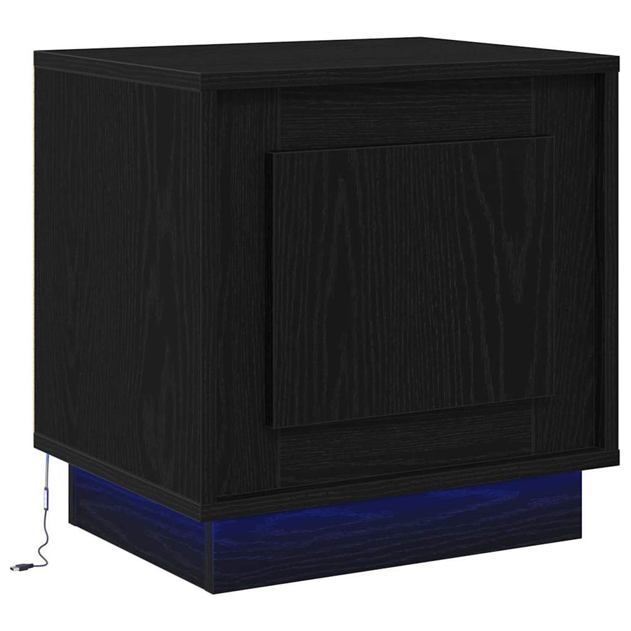 Nachtkastje 2 pcs Zwart 44 x 34,5 x 45 cm Bewerkt hout
