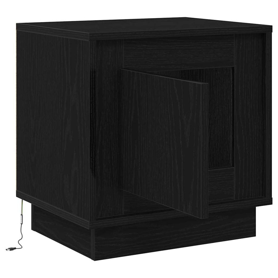 Nachtkastje 2 pcs Zwart 44 x 34,5 x 45 cm Bewerkt hout