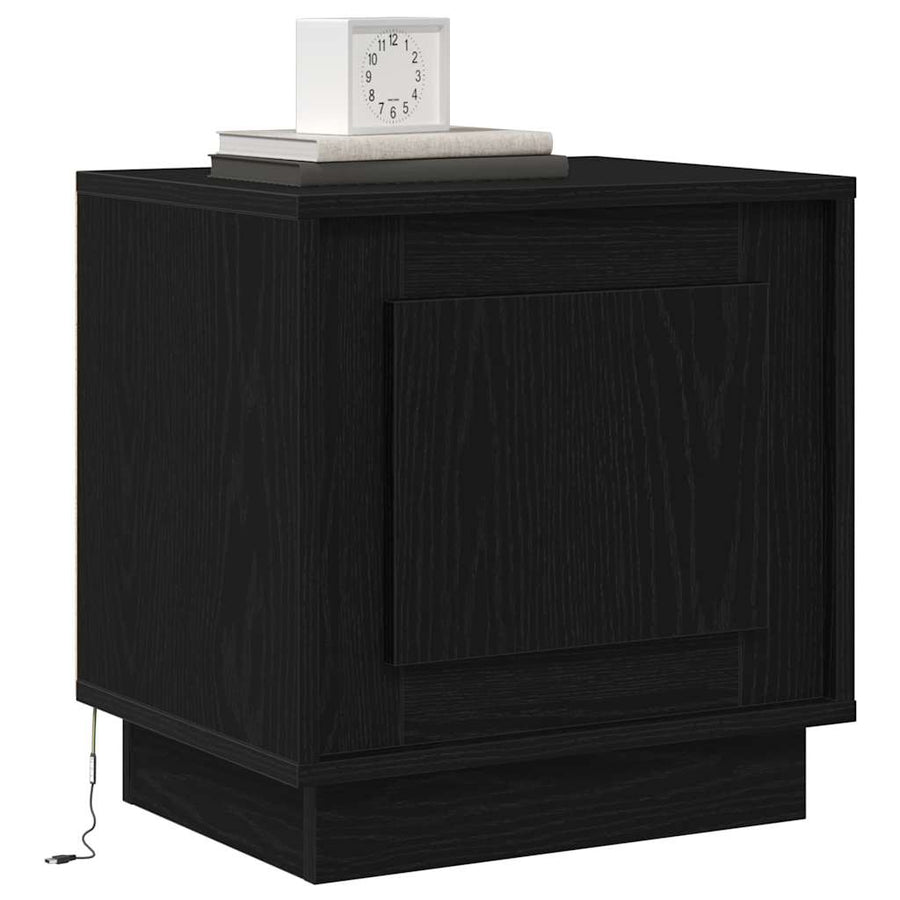 Nachtkastje 2 pcs Zwart 44 x 34,5 x 45 cm Bewerkt hout