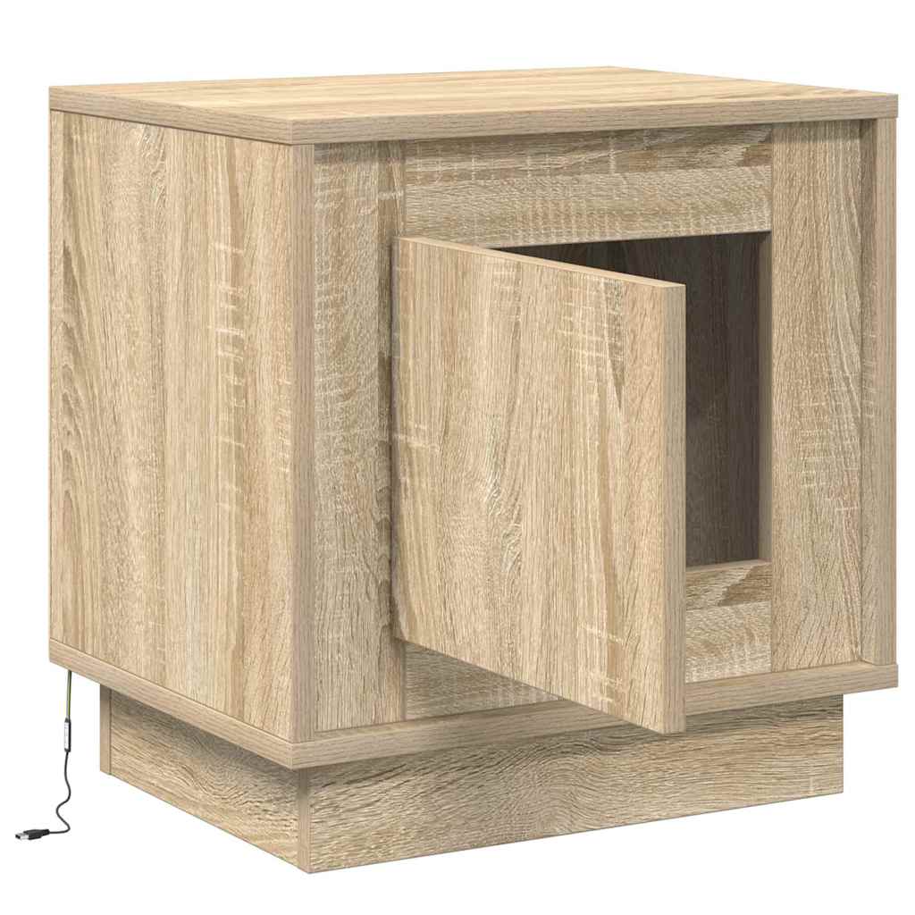 Nachtkastje Sonoma Eiken 44 x 34,5 x 45 cm Bewerkt hout