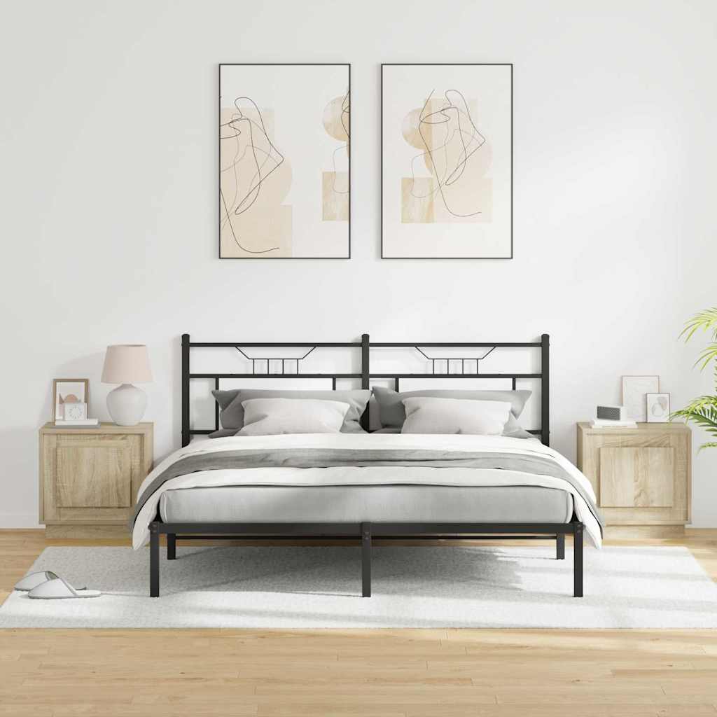 Nachtkastje 2 pcs Sonoma Eiken 44 x 34,5 x 45 cm Bewerkt hout