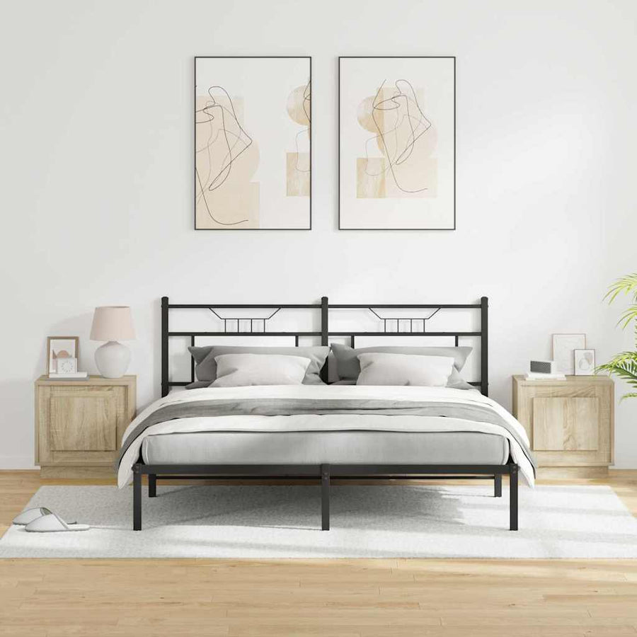 Nachtkastje 2 pcs Sonoma Eiken 44 x 34,5 x 45 cm Bewerkt hout