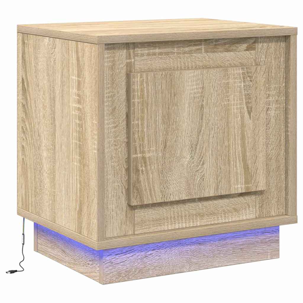 Nachtkastje 2 pcs Sonoma Eiken 44 x 34,5 x 45 cm Bewerkt hout