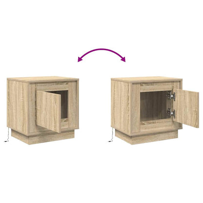 Nachtkastje 2 pcs Sonoma Eiken 44 x 34,5 x 45 cm Bewerkt hout