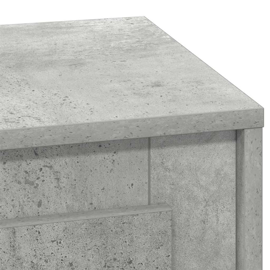 Nachtkastje Beton Grijs 44 x 34,5 x 45 cm Bewerkt hout