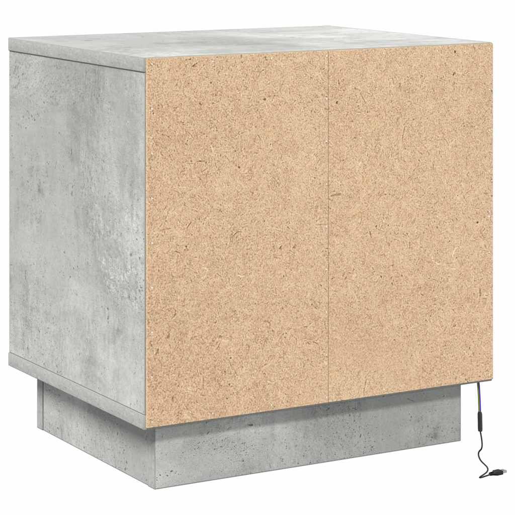 Nachtkastje Beton Grijs 44 x 34,5 x 45 cm Bewerkt hout